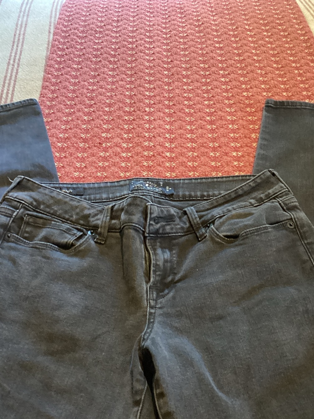 Lucky Brand Women’s Skinny Jeans in Faded Charcoal Black